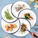 Axyaa Moon Shaped Ceramic Dinnerware Set - 5 Piece Reunion Plates