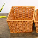 Axyaa Rattan Wicker Serving Baskets - 10 Styles, Multicolor Handwoven Restaurant Display