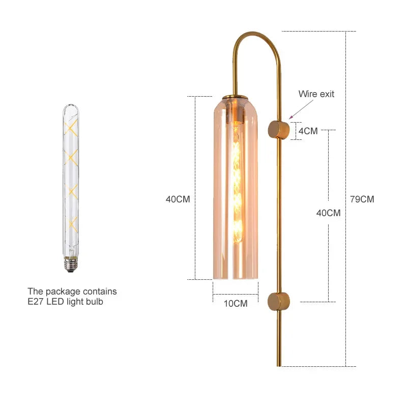 Nordix Bedroom Sconce by Axyaa: Modern Glass LED Wall Lights for Decoration & Reading