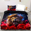 Axyaa Oversized Lion Design Down Comforter Cover for Boys, Extra Soft and Comfortable