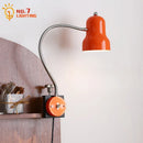 Axyaa LED Clip Desk Lamp Red/Orange/Black, Adjustable & Portable for Study, Bedside, and Studio