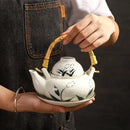 Axyaa Ceramic Teapot: Retro Style, Ideal for Seafood Soup, Creatively Designed.