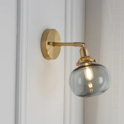Nordic Modern Glass Ball Wall Sconce by Axyaa for Bedroom Bathroom Stair Mirror
