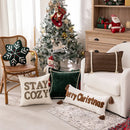 Axyaa Snowflake Christmas Tree Pillowcase - Holiday Party Decor Cover