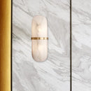Marble LED Wall Lamp Brass Sconce for Bedroom & Aisle Lighting by Axyaa.