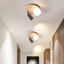 Axyaa Wooden Corridor Entrance Lighting Fixtures - Medieval Style Stone Ceiling Light