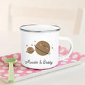 Axyaa Personalized Lemon Pear Enamel Cups with Custom Name for Family Decor & Gifts