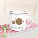 Axyaa Personalized Lemon Pear Enamel Cups with Custom Name for Family Decor & Gifts