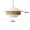 Axyaa Wabi-sabi Hemp Rope Pendant Light for Living Room, Hand-woven Chandelier Lighting