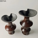 Axyaa Ceramic Knot Vase for Desk Decor, Floral Arrangements and Room Aesthetic