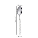 Axyaa Pearl Byen Ceramic Handle Cutlery Spoon Fork Set