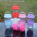 Axyaa Double-Layer Plastic Cup with Straw | Large Capacity | Leak-Proof | Student Friendly