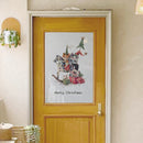 Axyaa Christmas Cat Window Clings, Double-Sided Static Stickers, Cute New Year Decor