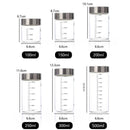 Axyaa Glass Seal Jar Portable Scale Liquid Storage Cup