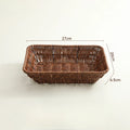 Axyaa Imitation Rattan Tray Snacks Storage Basket Fruit Tray Kitchen Organizer