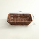 Axyaa Rattan Snacks Tray for Home Kitchen Storage and Serving