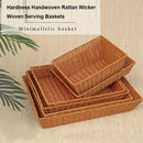 Axyaa Rattan Wicker Serving Baskets - 10 Sizes for Bread, Fruit, Vegetables