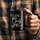 Axyaa Funny Dick Butt Coffee Mug 11oz Black Ceramic Tea Cup Office Beer Cup