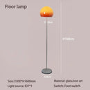 Axyaa Retro Glass Table Lamp Gradient Orange Mushroom Floor Lamp LED Lamp