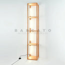 Axyaa Wooden Shelf Floor Lamp for Home Décor & Lighting in Bedroom, Living Room & Study