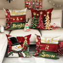Axyaa Christmas Snowman Tree Pillowcase - Festive Home Decor & Holiday Gift