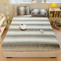 Axyaa Polka Dot Printed Milk Fleece Fitted Sheet - Thermal Mattress Cover