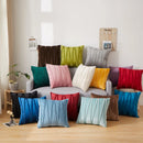 Axyaa Plush Velvet Striped Cushion Cover for Stylish Home Decor