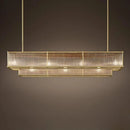 Axyaa Golden Crystal LED Chandelier: Luxurious Round Pendant Light for Dinning & Living Room