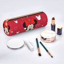 Axyaa Leather Pencil Case Mickey Minnie Mouse Design Big Capacity Zipper School Stationery