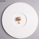 Axyaa Circular Ceramic Dinner Steak Plate Sushi Dessert Snack Pasta Salad Kitchenware
