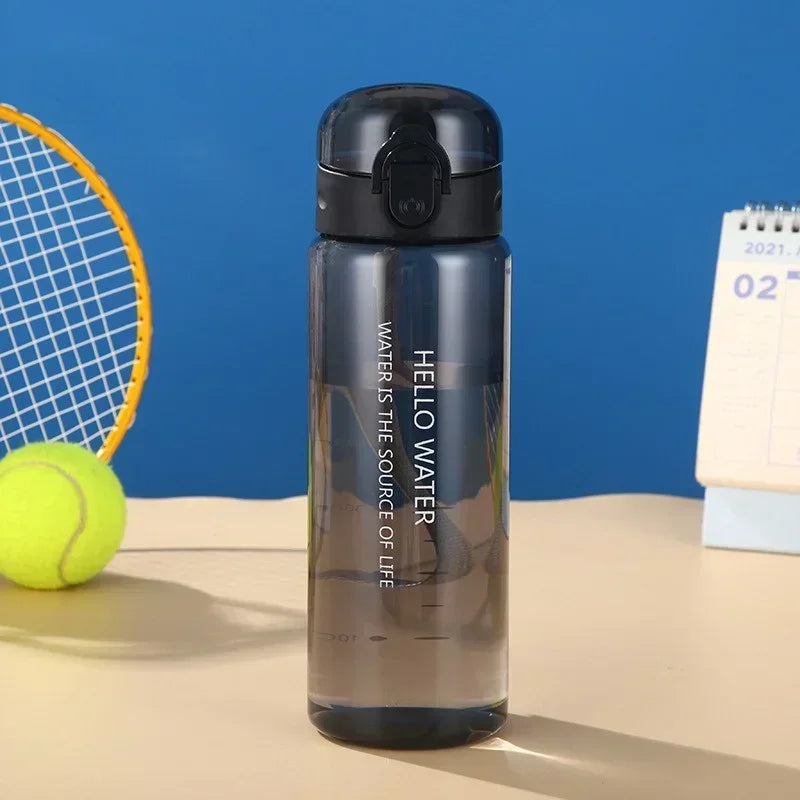 Axyaa Bounce Cover Sports Water Bottle - Leak Proof Plastic Drinking Cup - Portable and Durable