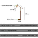 Axyaa Modern Nordic Vintage Floor Lamp American Style Metal Walnut Wood Gold Standing Lamp