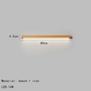 Axyaa Minimalist Wood Wall Lamp Straight Strip Design for Bedroom Bedside