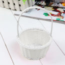 Axyaa Flower Storage Basket Round Plastic Vine Shopping Hamper