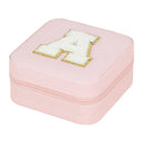 Axyaa Sequin Letter Jewelry Box with Mirror - Cute Portable Organizer Gift