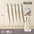 Axyaa Panda Chopsticks Set - White Cartoon Alloy, Anti-slip, Anti-bacterial