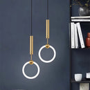 Axyaa Gold Ring Pendant Lights for Stylish Indoor Lighting