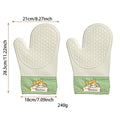 Axyaa Silicone Oven Gloves for Kitchen Baking - Thick Insulation, Anti-Slip & Anti-Scald
