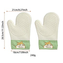 Axyaa Silicone Oven Gloves for Kitchen Baking - Thick Insulation, Anti-Slip & Anti-Scald