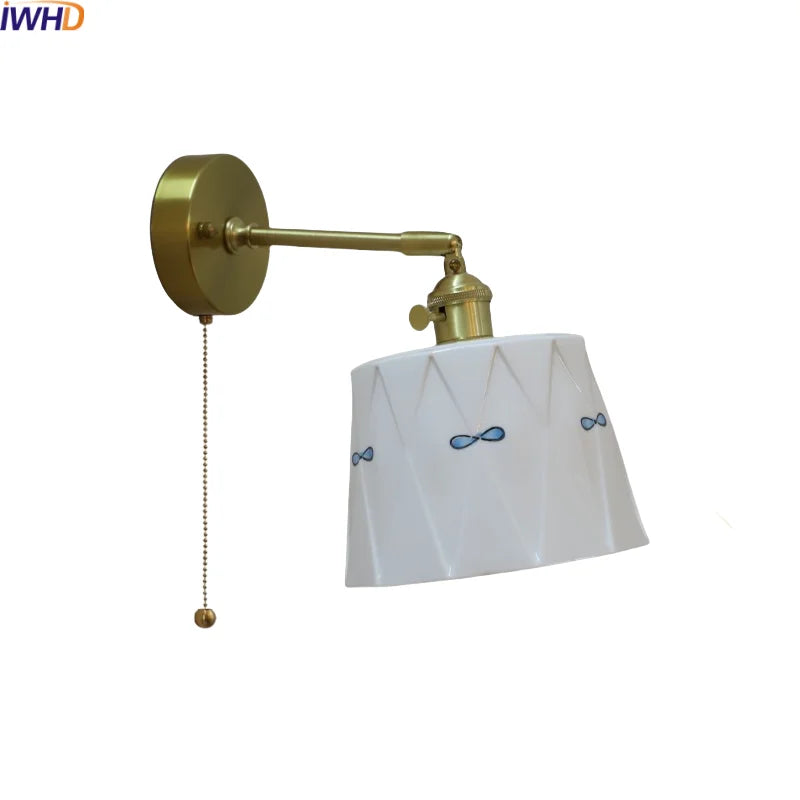Axyaa Ceramic Hand-painted LED Wall Light Fixture for Modern Spaces