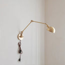 Axyaa Nordic Copper Wall Lamp Sconce Pull Chain Switch Indoor Lighting Bedroom Mirror Stair Light