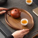Axyaa Bamboo Tea Tray: High-End Retro Chinese Tea Set & Snack Storage Tray