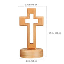 Axyaa Wood Cross Crucifix with Standing Jesus, Religious Christian Ornament
