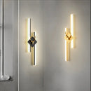 Axyaa LED Copper Line Pipe Wall Sconce with Acrylic Lampshade for Bedroom and Living Room
