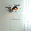 Axyaa Vintage Copper LED Wall Sconce with Pull Chain Switch