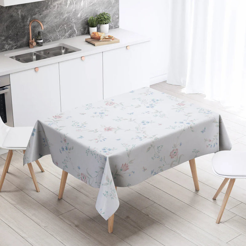 Axyaa Floral Tablecloth: Anti-Stain Waterproof Home Decoration for Kitchen, Fireplace, Countertop