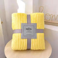 Axyaa Beige Coral Fleece Blanket - Soft, Warm Bedspread & Sofa Cover