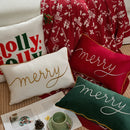 Axyaa Merry Christmas Dutch Velvet Pillowcase: Solid Color Holiday Decor