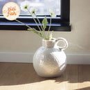 Axyaa Pearl Glazed Ceramic Vase Round Table Decoration for Flowers Arrangement