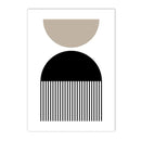 Axyaa Abstract Rainbow Line Wall Art Canvas Painting Minimalist Print for Living Room
